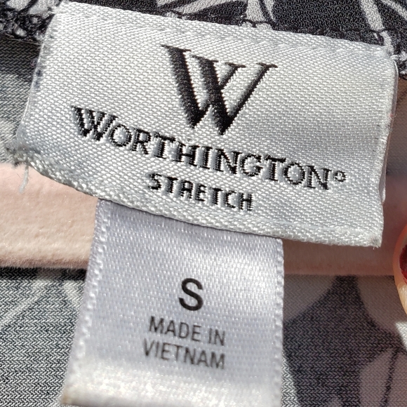Worthington Women's Black/White Blouse Size S - Picture 5 of 5